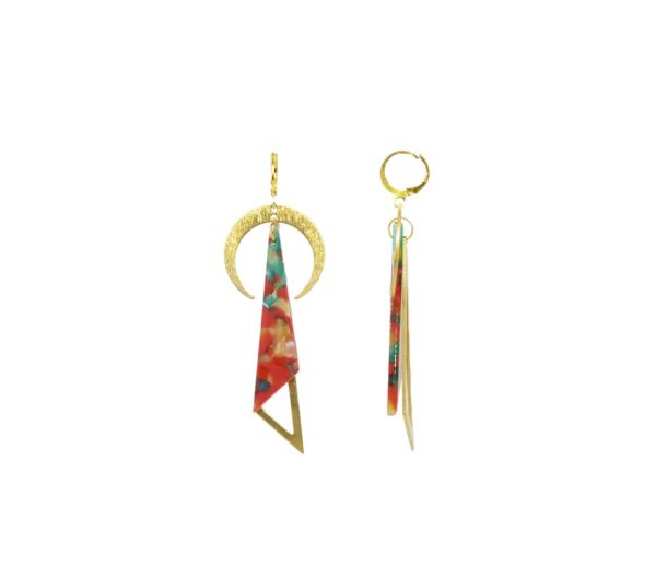 Boucles d'oreilles acétate écailles - Luna – Image 2