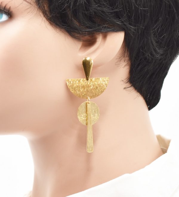 Boucles d'oreilles clous géométriques - Géomania – Image 3