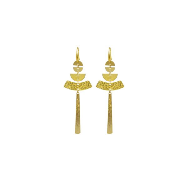 Boucles d'oreilles géométriques dorées